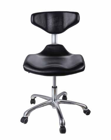 17-22 Weight Capacity: 250 lbs Lockable wheels included with purchase (shipped separately) MAKO LITE MODEL: SS210 The Mako Lite Artist Chair by TATSoul is an exceptionally versatile solution for