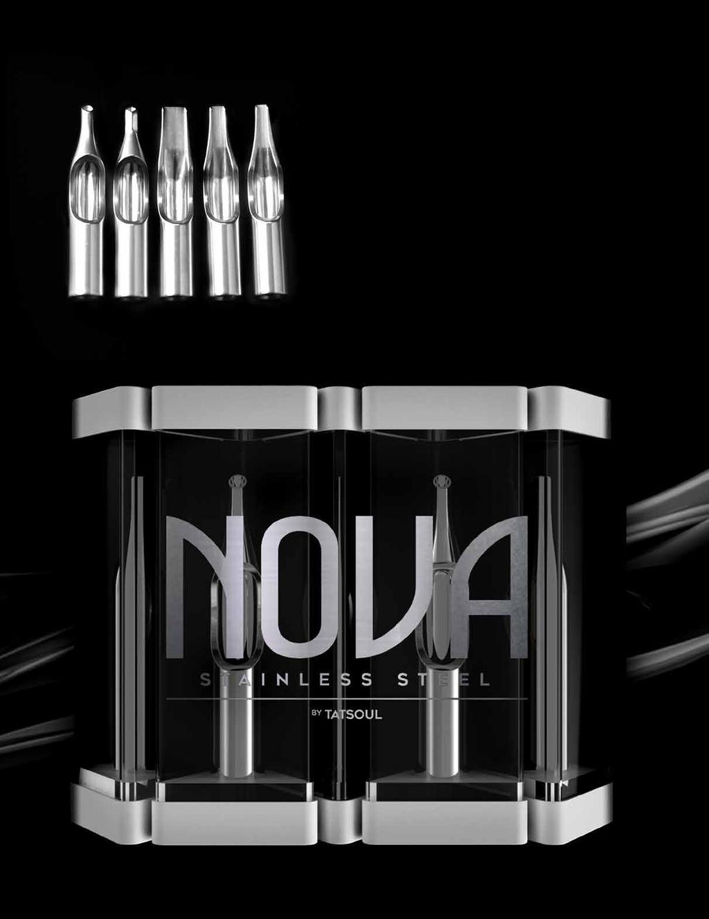 Noble, quiet in refinement, and an effortless perfection, the Nova Stainless Steel tips fulfills all artists needs.