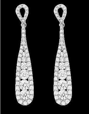 Diamond Oval Diamond Hoop Earrings 12-340 $1950