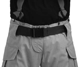 V-Force Ultra Low-Rise Belted Pants V-Fit Design Male Model PVUM Standard: Ultra low-rise waist with belt loops 2" Kevlar belt with thermoplastic quick-release buckle Eight suspender buttons