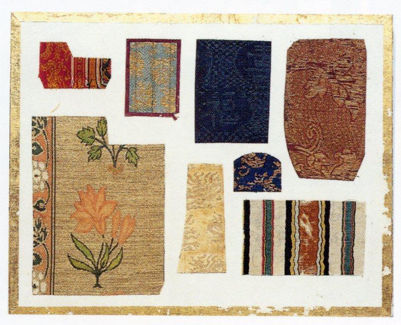 Textile, Persia or India, 17 th century, Yōmei Bunko (Tokyo, 2008, p. 142.) Figure 8, right. Textile (bottom left), Persia or India, 17 th century, Private collection. (Gotoh, 2001, p. 181.