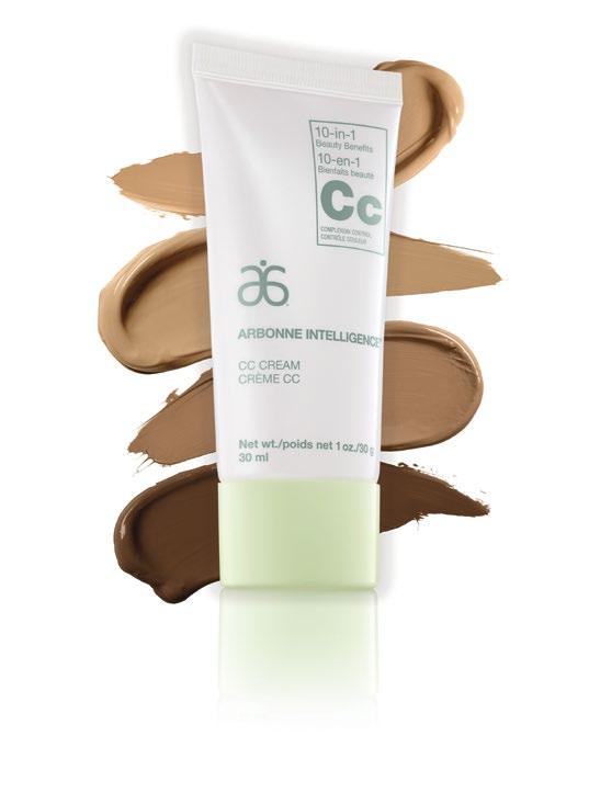 MEET THE PRODUCT Arbonne Intelligence CC Cream Complexion Control 10-in-1 Beauty Benefits Outsmart your skin with the best of beauty and skincare in one revolutionary product.