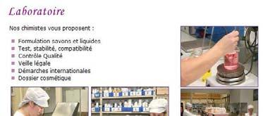 Laboratory All the products in our line, including our