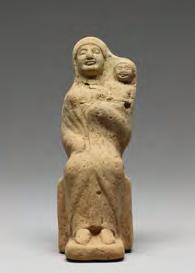 Dating to the sixth and fifth centuries bc, the group comprises male and female figures standing on rectangular plinths; heads of women, some wearing a tall, flaring polos (82.AD.52.10; fig.