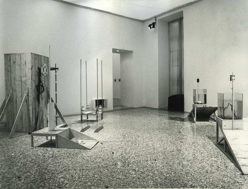 Figure 4. Installation View, Arte Inglese Oggi, Palazzo Reale, Milan, Feb. May 1976, showing Carl Plackman art work, gelatin silver print, 18.