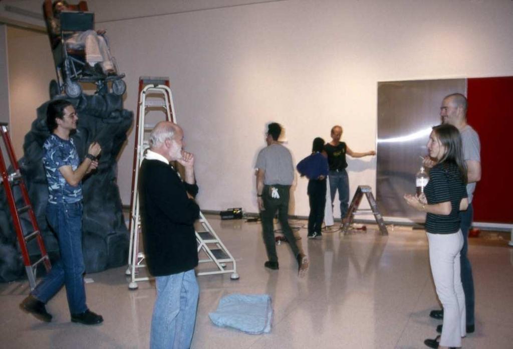 Figure 1. Brilliant! New Art from London, view during the installation of at the Walker Art Center, Minneapolis, Oct.