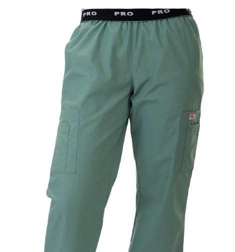 Unisex Pant Style #84 PRO Body Flex Flip elastic waist for lower rise Two deep pockets 4 double side cargo pockets Straight leg Inseam: 30.