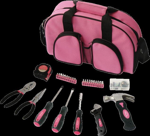 APOLLO * TOOLS FOR WOMEN Pretty in pink and perfect for most small household repairs, these tools are heat-treated and chrome-plated to