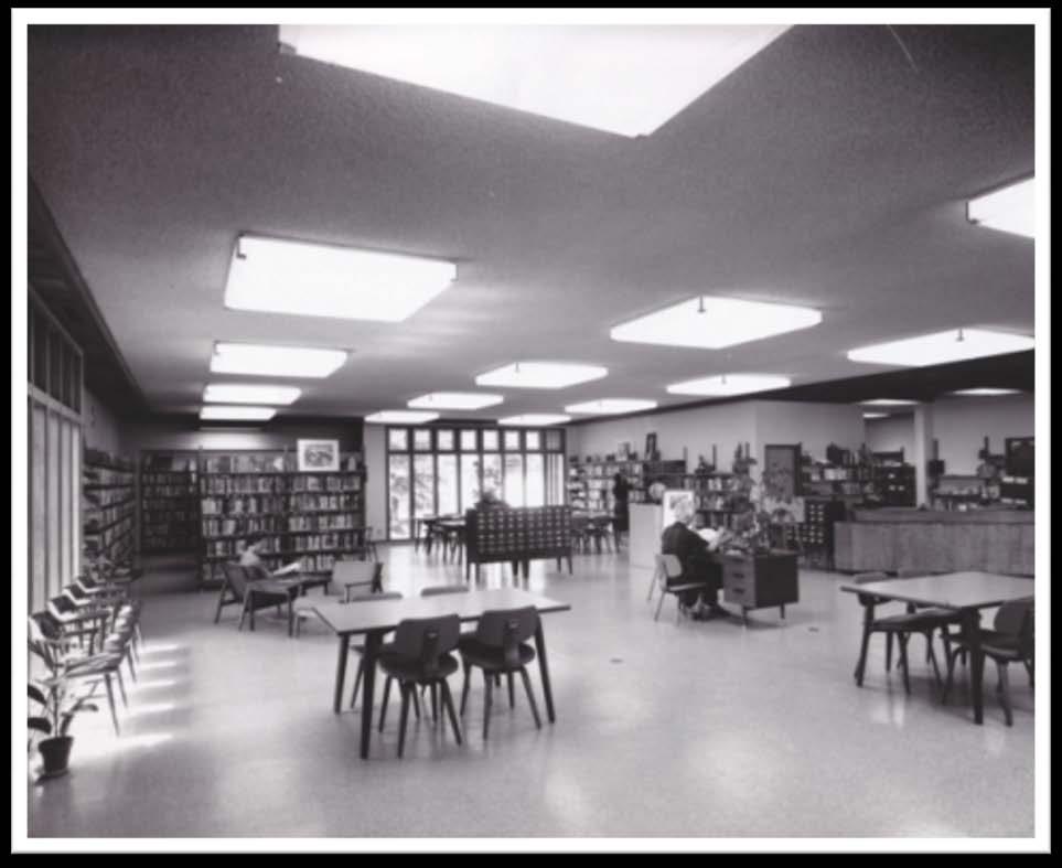 Inside New Library, April 1962 Though significantly expanded in the 1970s, this photo shows