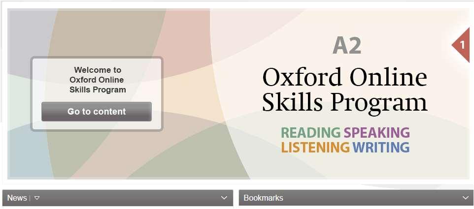 Sotto il corso Oxford Online Skills Program A2 Bundle 1, cliccate su utilizza il corso con la
