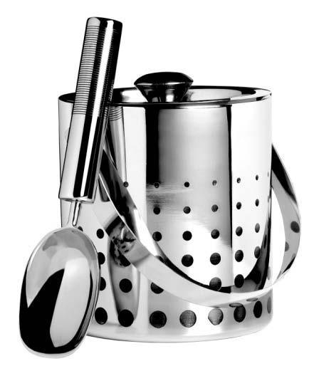 Mikasa Cheers Metal Barware The Mikasa Cheers Metal Barware collection includes an Ice Bucket and Scoop Set and a Three-Piece Barware Set.