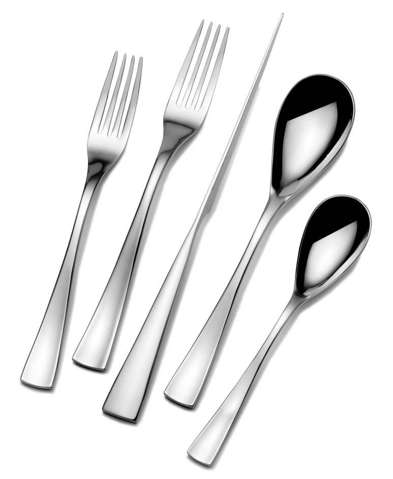 Sasaki Equinox Sasaki Equinox flatware features gentle curves and graceful fluidity. The result is a modern and elegant look that makes for a striking presentation on the table.