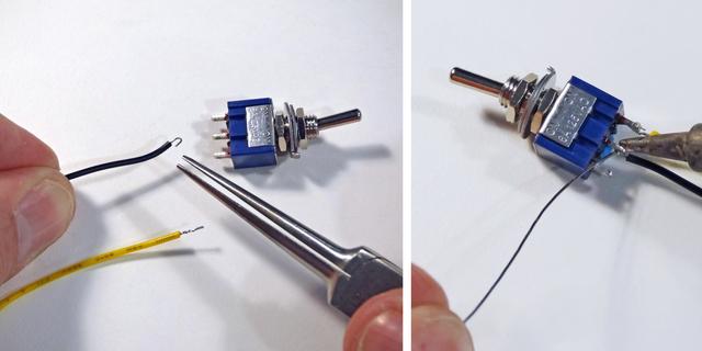 Interlock the wire with the MOSFET gate pin (G), then solder the two together.