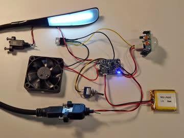 If the PowerBoost's blue LED is not lit or if the red LED is glowing, then the battery may need to be recharged before conducting the circuitry test.