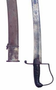 15 16 17 15 A 1796 PATTERN LIGHT CAVALRY TROOPER S SWORD the blade etched blued and gilt with the crowned Royal Arms on one side and with the crowned Royal cypher and a cavalryman on the other