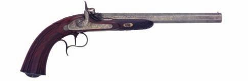 150 151 150 A FRENCH PERCUSSION RIFLED TARGET PISTOL BY LE PAGE ARQER DU ROI, NO.