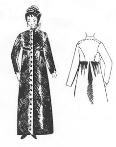 pattern, the first has pleated tail and rounded collar.