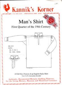 50 Men's and Boy's Shirt Sizes: Multisized Boys 8-20 and Men's One-size fits most Ruffled 18th Century