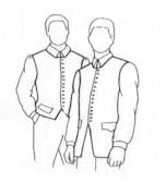 00 Waistcoats Sizes: Chest Sizes 40-48". One size per pattern. Please specify.