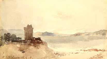 29cm x 24cm Lot 670 670 Kenneth MacLeay RSA (Scottish 1802-1878) Gilt framed watercolour,