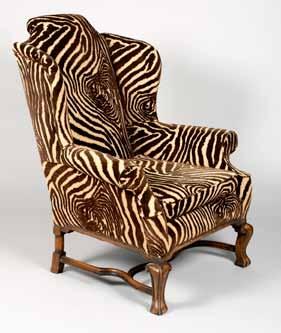 154 Furniture 681-760 Thomas R Callan Ltd Lot 745 Lot 746 Lot 748 Lot 749 745 Late 19th Century walnut winged backed armchair,