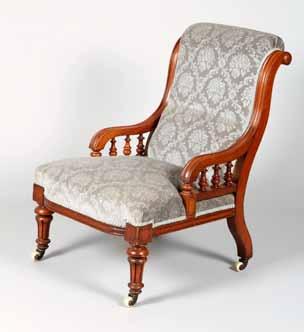 757 Victorian rosewood bobbin framed armchair, with floral sewn work upholstery 200-400 (+ 21% BP*) Lot 756 758