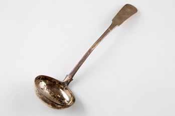 5ozs 206 Scottish George IV silver soup ladle, Assay marked Glasgow 1822 by