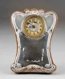 Birmingham 1878 100-150 (+ 21% BP*) 237 Silver Art Nouveau fronted mantel clock, small
