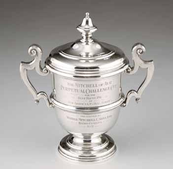 159-247 Silver 43 Lot 242 Lot 243 242 Double handled silver trophy and cover, with presentation inscriptions Ayr Agricultural Show,