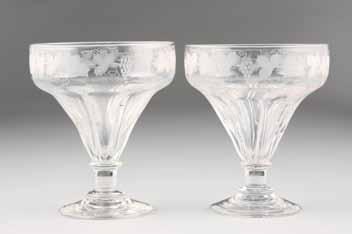 248-266 Glass 47 262 Pair 18th Century sweet meat dishes,