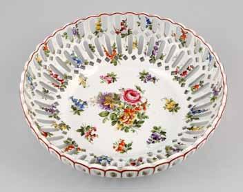 60 Ceramics 279-335 Thomas R Callan Ltd Lot 332 Lot 333 Lot 334 Lot 335 332 German pierced bowl, decorated
