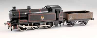 61cm long 12cm wide 403 Bassett-Lowke three rail o gauge locomotive with rolling stock in