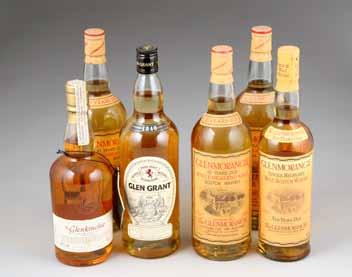 (+ 21% BP*) 455 Three 1 litre bottles of Glenmorangie 10 year old, Single Highland Malt Scotch Whisky 86 PROOF One 70cl bottle of Glenmorangie 10 year