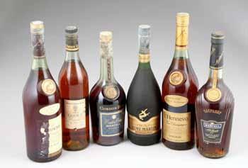 Vieille Fine Champagne Cognac 100cl 40% volume Two bottles Martell V.S.O.P.