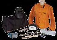 Welding Clothing Standard Welding Kits Kit comes with complete gear bag Kit Includes: - Carbon steel scratch brush, long handle, 3 x 19 - Chipping hammer, cone and chisel head with spring steel