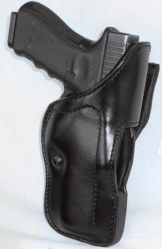 DUTY HOLSTERS 11 H740-SH LEVEL TWO SECURITY - AUTOMATICS The H740-SH features the low profile thumb break with wrap around front safety strap, metal reinforced belt loop with tension screw, security