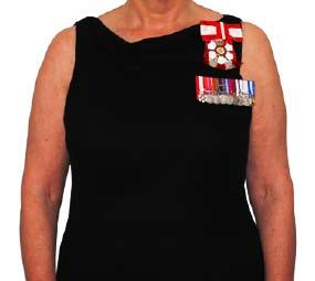 The sash of the Order is worn over the right shoulder underneath the tailcoat, but over the waistcoat/vest, with the badge resting on the hip.