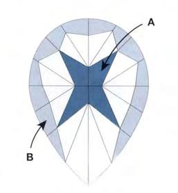 First, the rough usually lacks a symmetrical form (figure B-1), unlike type Ia diamonds which often occur in common habits such as octahedra or dodecahedra.