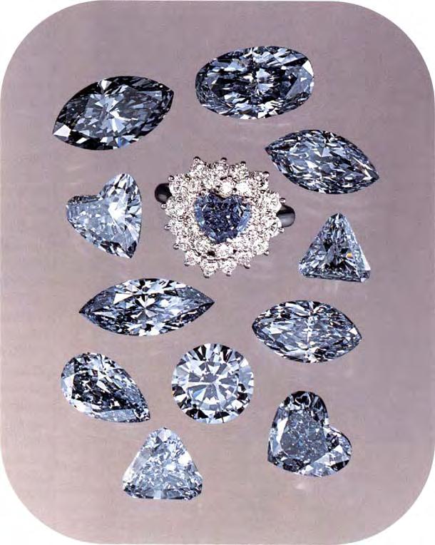 Figure 1. Blue diamonds are among the most highly prized objects in contemporary society. The connoisseur of such stones appreciates the subtle differences and nuances of color.