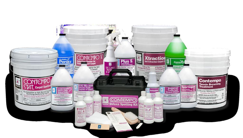 A Complete System For Maintaining Carpeted Flooring Spartan s carpet care products provide the highest quality solutions with easy-tofollow procedures, insuring optimum carpet appearance and