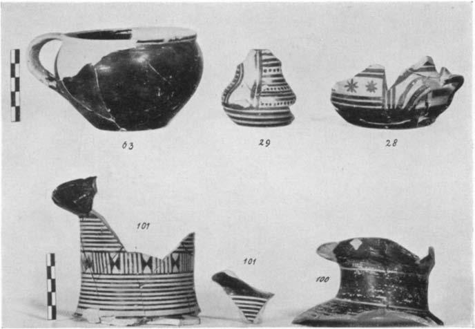32 late Geometric or Proto-attic; Nos. 33-34 Developed style; Nos. 35-36 Incised Polished ware.