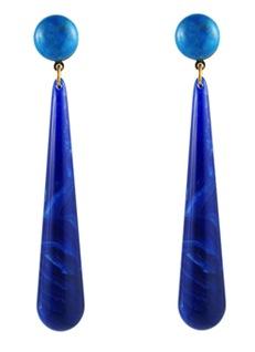 Lisette Earrings cobalt blue resin drop