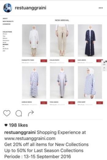 125 Picture 66. Restu Anggraini s Instagram [Accessed on 07/07/2016] Another designer, Jenahara, uses her Instagram to share information about her achievement in the fashion industry.
