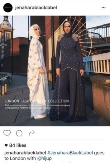 Jenahara s Instagram [Accessed on 07/07/2016] The role of Instagrammers is keeping hijab as a trend, sometimes they promote designer s clothes and spread to their followers and that is what becomes a