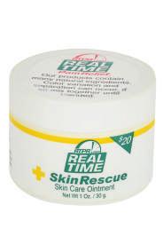 SKIN Rescue Real Time SKIN Rescue is a nourishing balm for minor cuts, cracked skin, scrapes, and burns.