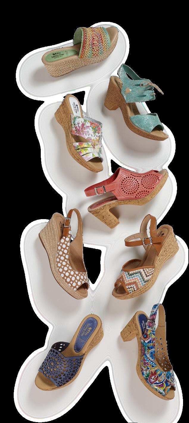 . Gerberas mint metallic leather two-piece lace-up sandal on a comfortable cork textured wedge. Made in Italy; $9.99.