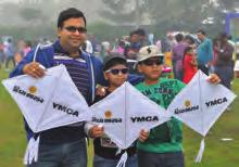 Kite lovers assembled to fly kites and deploy their skills