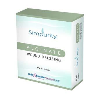 Alginates Alginate Wound Dressing Simpurity Alginate Dressings are derived from seaweed.