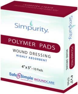 Fibergels Fibergel Pad Wound Dressing Simpurity Fibergel Wound Dressing is a soft, absorbent material that forms into a gel when in contact with exudate.