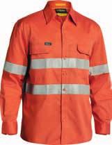 Style: BL6448T / Colours:, Sizes: 8-24 Cool Lightweight Yellow Bisley Womens Industrial 3M Taped Cool Vented Hi-Vis Shirt (BL6445T) 100% Cotton Pre-shrunk Drill 155gsm with 100% Cotton Open Mesh
